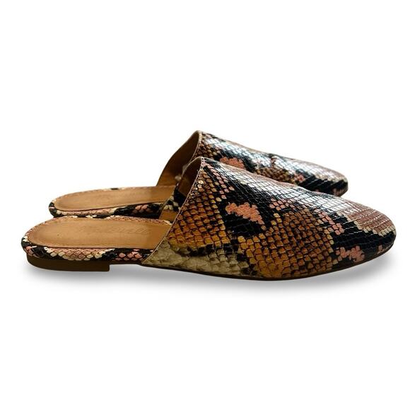 Madewell Remi Mule Women's Size 7 Snakeskin Embossed Leather Minimalist Casual - Picture 3 of 5